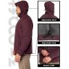 image33000ft Mens Hooded Softshell Jacket Waterproof Lightweight Insulated Windbreaker Fleece Lined Rain Shell JacketWine