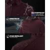 image33000ft Mens Hooded Softshell Jacket Waterproof Lightweight Insulated Windbreaker Fleece Lined Rain Shell JacketWine