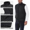 image33000ft Mens Lightweight Packable Insulated Puffer Vest Outerwear Warm Winter Sleeveless Jacket for Golf RunningBlack