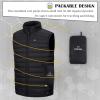 image33000ft Mens Lightweight Packable Insulated Puffer Vest Outerwear Warm Winter Sleeveless Jacket for Golf RunningBlack
