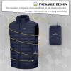 image33000ft Mens Lightweight Packable Insulated Puffer Vest Outerwear Warm Winter Sleeveless Jacket for Golf RunningBlue
