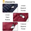 image33000ft Mens Lightweight Packable Insulated Puffer Vest Outerwear Warm Winter Sleeveless Jacket for Golf RunningBlueDark Red
