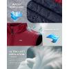 image33000ft Mens Lightweight Packable Insulated Puffer Vest Outerwear Warm Winter Sleeveless Jacket for Golf RunningBlueDark Red