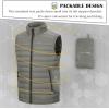 image33000ft Mens Lightweight Packable Insulated Puffer Vest Outerwear Warm Winter Sleeveless Jacket for Golf RunningBrown