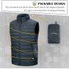 image33000ft Mens Lightweight Packable Insulated Puffer Vest Outerwear Warm Winter Sleeveless Jacket for Golf RunningDark Grey