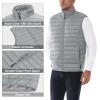 image33000ft Mens Lightweight Packable Insulated Puffer Vest Outerwear Warm Winter Sleeveless Jacket for Golf RunningMid Grey