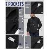 image33000ft Mens Lightweight Softshell Jacket Warm Fleece Lined Windbreaker Waterproof Soft Shell for Outdoor HikingBlack