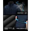 image33000ft Mens Lightweight Softshell Jacket Warm Fleece Lined Windbreaker Waterproof Soft Shell for Outdoor HikingDark Blue