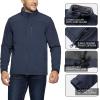 image33000ft Mens Lightweight Softshell Jacket Warm Fleece Lined Windbreaker Waterproof Soft Shell for Outdoor HikingDark Denim