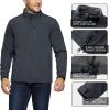 image33000ft Mens Lightweight Softshell Jacket Warm Fleece Lined Windbreaker Waterproof Soft Shell for Outdoor HikingDark Grey
