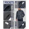 image33000ft Mens Lightweight Softshell Jacket Warm Fleece Lined Windbreaker Waterproof Soft Shell for Outdoor HikingDark Grey