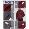 image33000ft Mens Lightweight Softshell Jacket Warm Fleece Lined Windbreaker Waterproof Soft Shell for Outdoor HikingDark Red