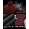 image33000ft Mens Lightweight Softshell Jacket Warm Fleece Lined Windbreaker Waterproof Soft Shell for Outdoor HikingDark Red