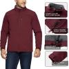image33000ft Mens Lightweight Softshell Jacket Warm Fleece Lined Windbreaker Waterproof Soft Shell for Outdoor HikingDark Red