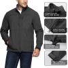 image33000ft Mens Lightweight Softshell Jacket Warm Fleece Lined Windbreaker Waterproof Soft Shell for Outdoor HikingDarkgrey Melange