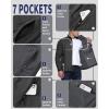 image33000ft Mens Lightweight Softshell Jacket Warm Fleece Lined Windbreaker Waterproof Soft Shell for Outdoor HikingDarkgrey Melange