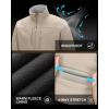 image33000ft Mens Lightweight Softshell Jacket Warm Fleece Lined Windbreaker Waterproof Soft Shell for Outdoor HikingLight Khaki