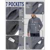 image33000ft Mens Lightweight Softshell Jacket Warm Fleece Lined Windbreaker Waterproof Soft Shell for Outdoor HikingMidgrey