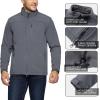 image33000ft Mens Lightweight Softshell Jacket Warm Fleece Lined Windbreaker Waterproof Soft Shell for Outdoor HikingMidgrey