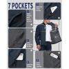 image33000ft Mens Lightweight Softshell Jacket Warm Fleece Lined Windbreaker Waterproof Soft Shell for Outdoor HikingMidnight Blue Heather
