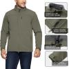 image33000ft Mens Lightweight Softshell Jacket Warm Fleece Lined Windbreaker Waterproof Soft Shell for Outdoor HikingOlive