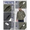 image33000ft Mens Lightweight Softshell Jacket Warm Fleece Lined Windbreaker Waterproof Soft Shell for Outdoor HikingOlive