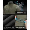 image33000ft Mens Lightweight Softshell Jacket Warm Fleece Lined Windbreaker Waterproof Soft Shell for Outdoor HikingOlive