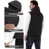 image33000ft Mens Lightweight Softshell Vest Hooded Outerwear Zip Up Fleece Lined Windproof Sleeveless Jacket for Golf RunningBlack