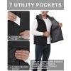 image33000ft Mens Lightweight Softshell Vest Hooded Outerwear Zip Up Fleece Lined Windproof Sleeveless Jacket for Golf RunningBlack