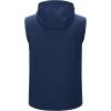 image33000ft Mens Lightweight Softshell Vest Hooded Outerwear Zip Up Fleece Lined Windproof Sleeveless Jacket for Golf RunningDark Blue