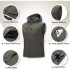 image33000ft Mens Lightweight Softshell Vest Hooded Outerwear Zip Up Fleece Lined Windproof Sleeveless Jacket for Golf RunningOlive Green