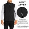 image33000ft Mens Lightweight Softshell Vest Outerwear Zip Up Fleece Lined Windproof Sleeveless Jacket for Golf Running HikingBlack
