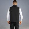 image33000ft Mens Lightweight Softshell Vest Outerwear Zip Up Fleece Lined Windproof Sleeveless Jacket for Golf Running HikingBlack