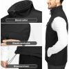 image33000ft Mens Lightweight Softshell Vest Outerwear Zip Up Fleece Lined Windproof Sleeveless Jacket for Golf Running HikingBlack