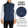 image33000ft Mens Lightweight Softshell Vest Outerwear Zip Up Fleece Lined Windproof Sleeveless Jacket for Golf Running HikingBlue