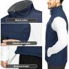 image33000ft Mens Lightweight Softshell Vest Outerwear Zip Up Fleece Lined Windproof Sleeveless Jacket for Golf Running HikingBlue