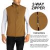 image33000ft Mens Lightweight Softshell Vest Outerwear Zip Up Fleece Lined Windproof Sleeveless Jacket for Golf Running HikingBrown