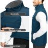 image33000ft Mens Lightweight Softshell Vest Outerwear Zip Up Fleece Lined Windproof Sleeveless Jacket for Golf Running HikingDark Blue