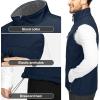 image33000ft Mens Lightweight Softshell Vest Outerwear Zip Up Fleece Lined Windproof Sleeveless Jacket for Golf Running HikingDark Denim