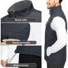 image33000ft Mens Lightweight Softshell Vest Outerwear Zip Up Fleece Lined Windproof Sleeveless Jacket for Golf Running HikingDark Grey