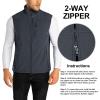 image33000ft Mens Lightweight Softshell Vest Outerwear Zip Up Fleece Lined Windproof Sleeveless Jacket for Golf Running HikingDark Grey