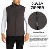 image33000ft Mens Lightweight Softshell Vest Outerwear Zip Up Fleece Lined Windproof Sleeveless Jacket for Golf Running HikingGrey