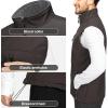 image33000ft Mens Lightweight Softshell Vest Outerwear Zip Up Fleece Lined Windproof Sleeveless Jacket for Golf Running HikingGrey