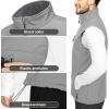 image33000ft Mens Lightweight Softshell Vest Outerwear Zip Up Fleece Lined Windproof Sleeveless Jacket for Golf Running HikingMidgrey