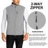 image33000ft Mens Lightweight Softshell Vest Outerwear Zip Up Fleece Lined Windproof Sleeveless Jacket for Golf Running HikingMidgrey