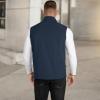 image33000ft Mens Lightweight Softshell Vest Outerwear Zip Up Fleece Lined Windproof Sleeveless Jacket for Golf Running HikingMidnight Blue Heather