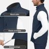 image33000ft Mens Lightweight Softshell Vest Outerwear Zip Up Fleece Lined Windproof Sleeveless Jacket for Golf Running HikingMidnight Blue Heather
