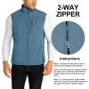 image33000ft Mens Lightweight Softshell Vest Outerwear Zip Up Fleece Lined Windproof Sleeveless Jacket for Golf Running HikingMountain Blue