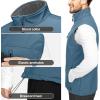 image33000ft Mens Lightweight Softshell Vest Outerwear Zip Up Fleece Lined Windproof Sleeveless Jacket for Golf Running HikingMountain Blue