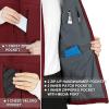 image33000ft Mens Lightweight Softshell Vest Outerwear Zip Up Fleece Lined Windproof Sleeveless Jacket for Golf Running HikingWine